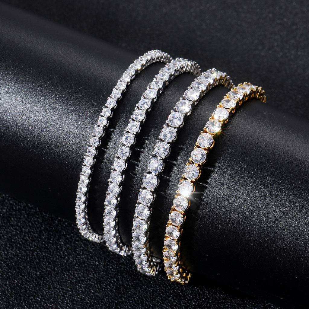 Light Luxury Minimalist Tennis Chain Copper Bracelet for Men