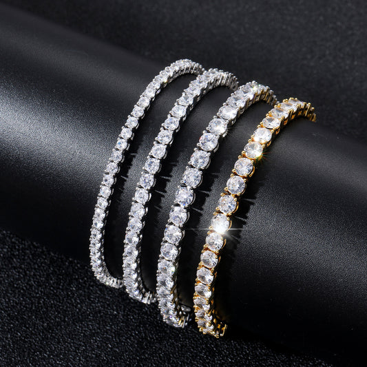 Light Luxury Minimalist Tennis Chain Copper Bracelet for Men