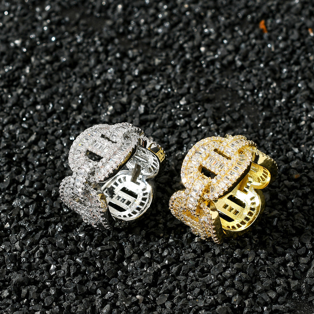 Light Luxury Fashion Cubic Zirconia Ring for Men