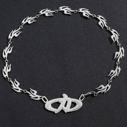 Hip Hop Cuban Link Cubic Zirconia Necklace for Men and Women
