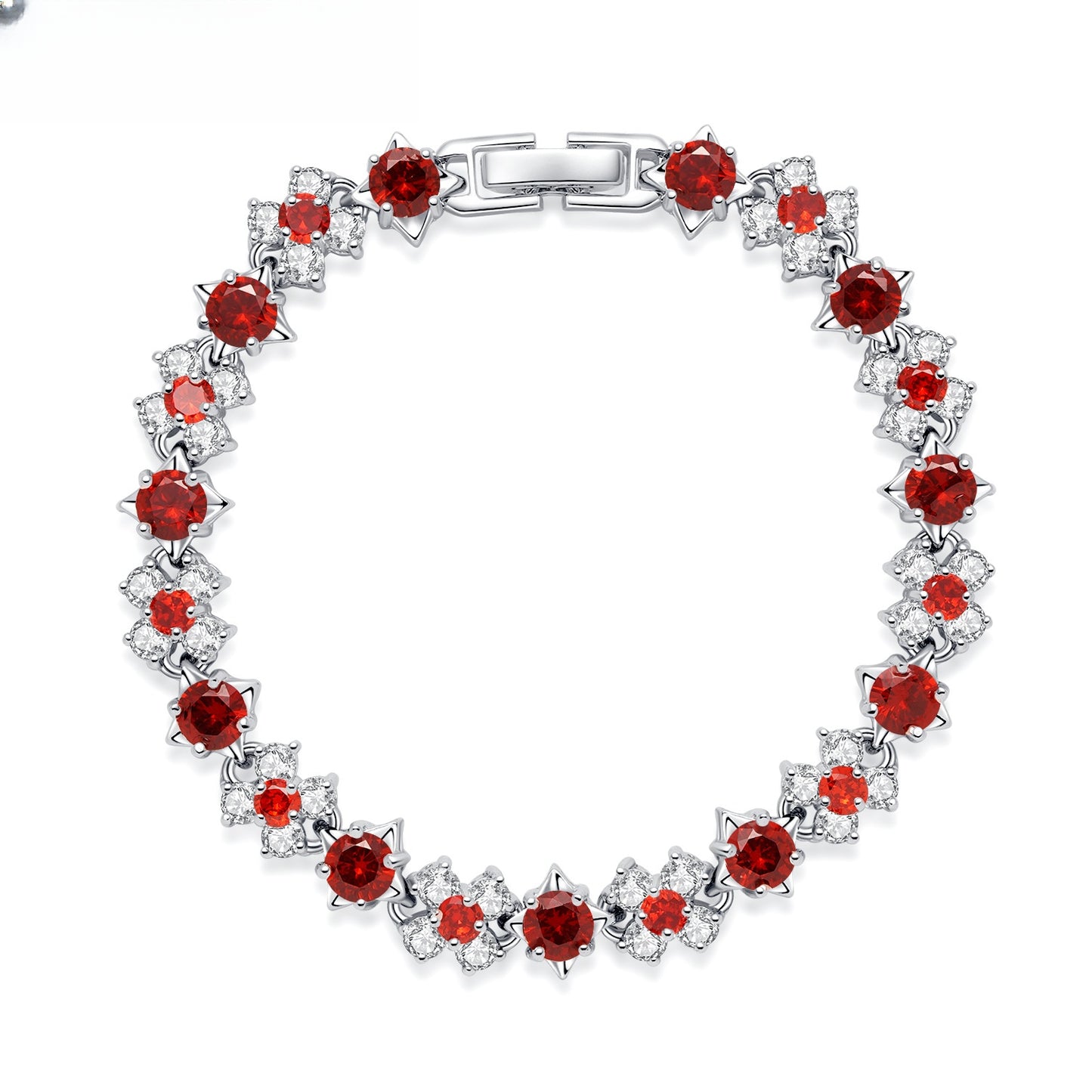 Elegant Snowflake Floral Tennis Bracelet for Women Luxury Statement Jewelry