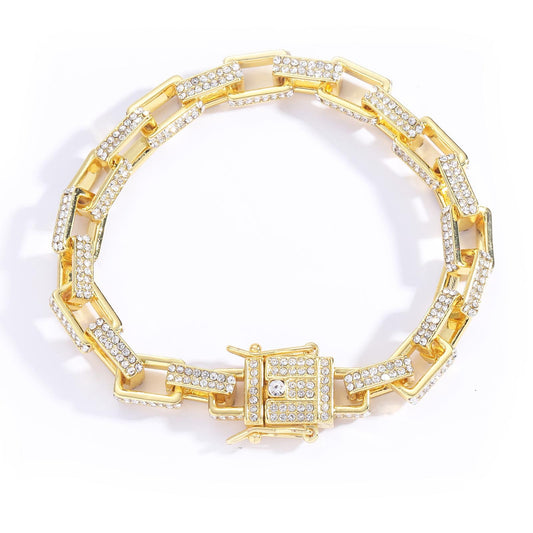 Hip Hop Punk Square Alloy Bracelet for Men