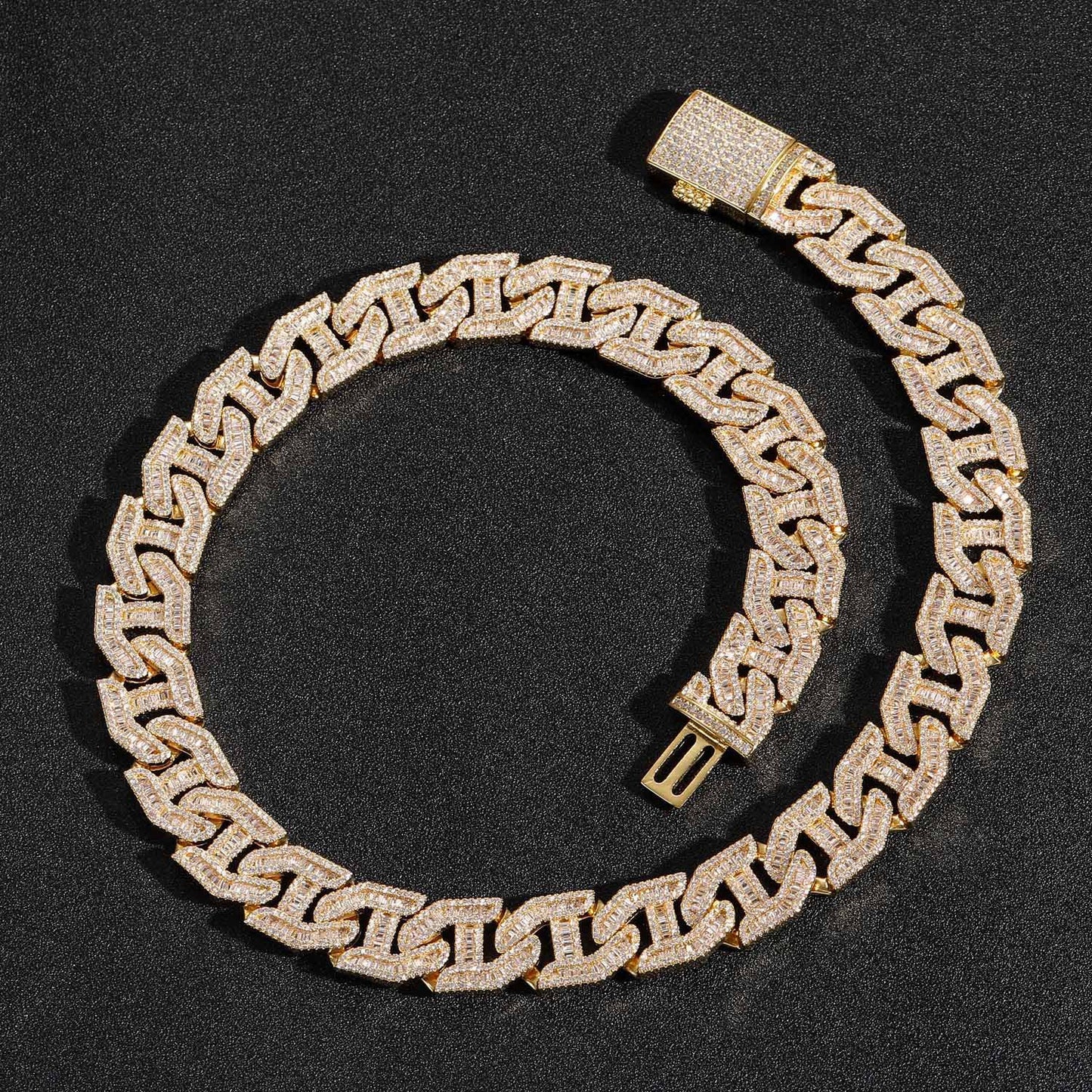 Hip Hop Fashion Cubic Zirconia Necklace for Men
