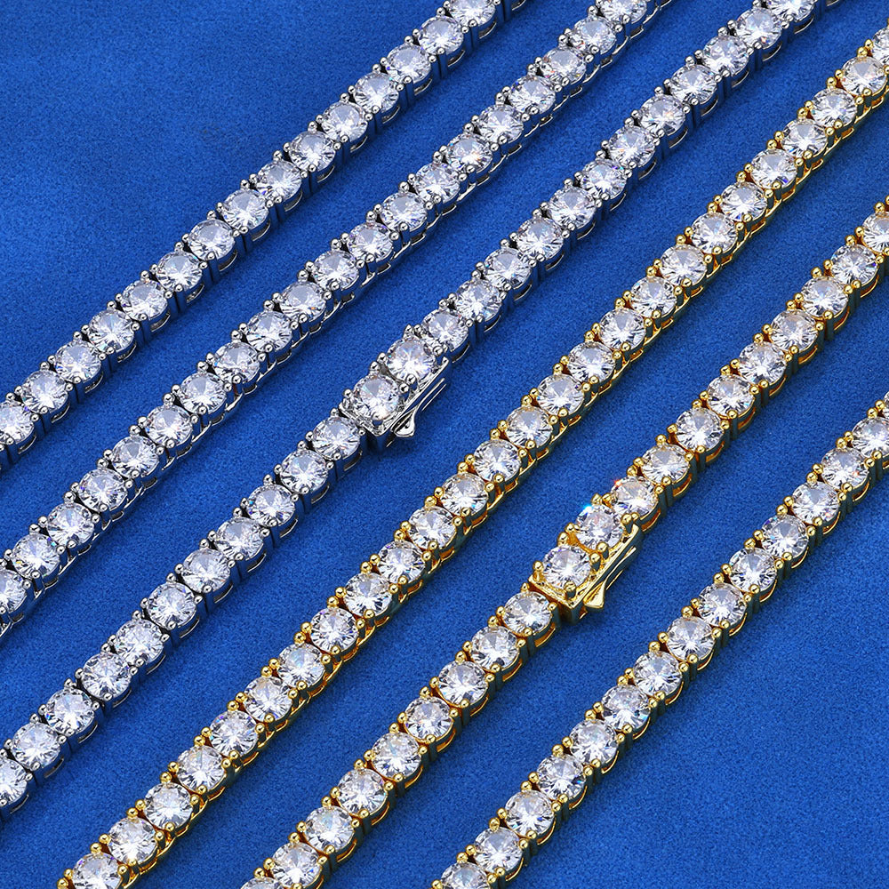 3-5 mm Round CZ Tennis Copper Necklace or Bracelet - CHA133 product image