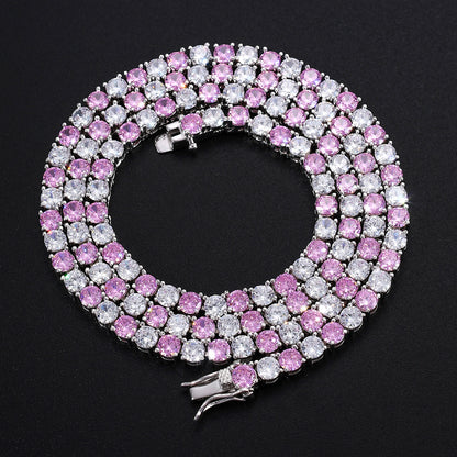 Hip Hop Tennis Chain Cubic Zirconia Necklace for Men and Women