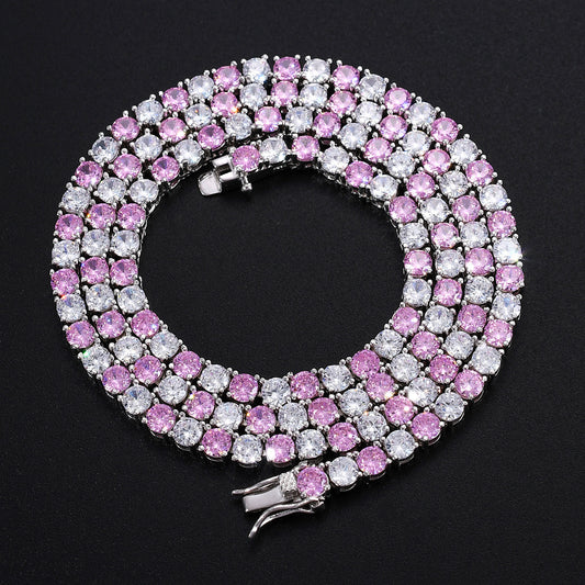 Hip Hop Tennis Chain Cubic Zirconia Necklace for Men and Women