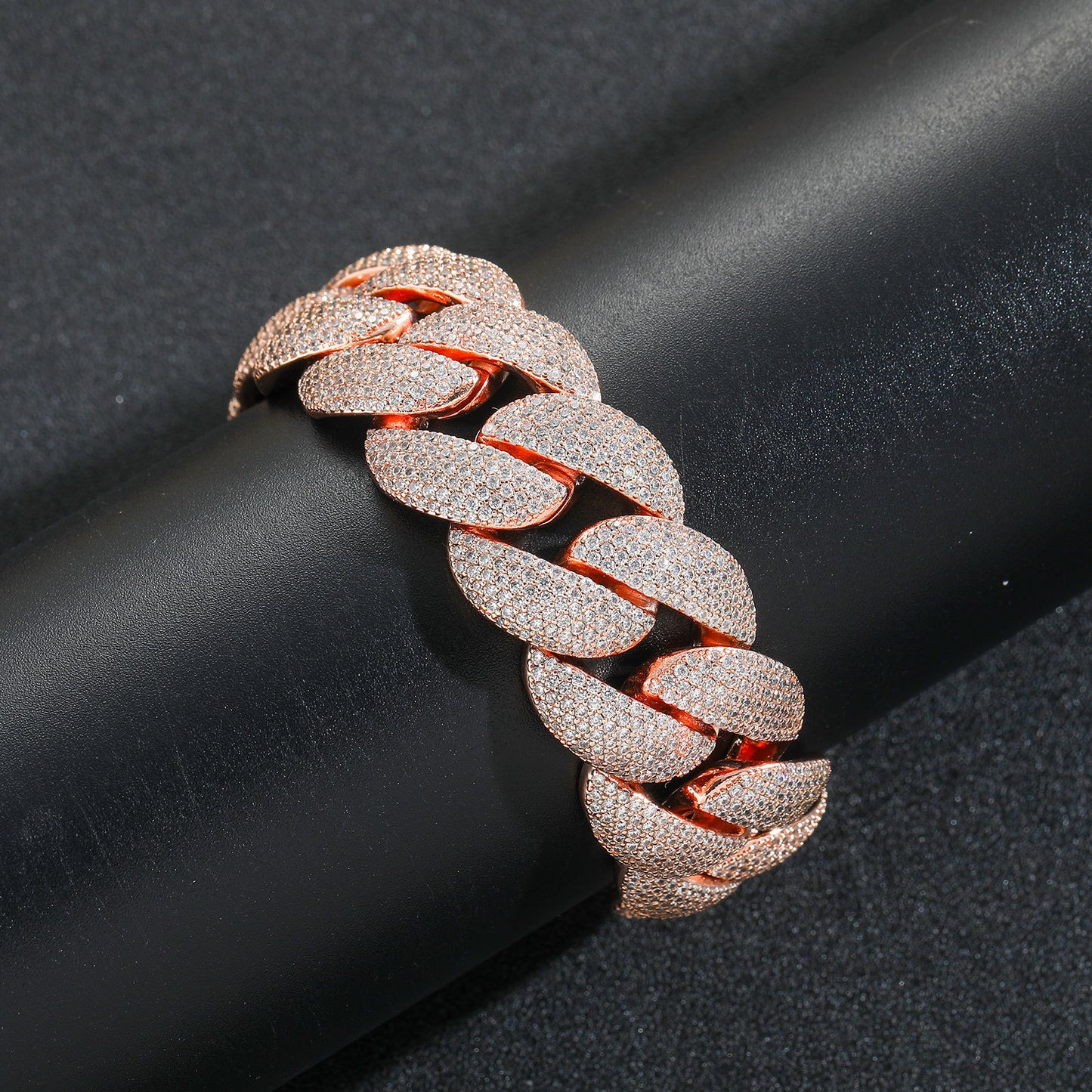 Hip Hop Minimalist Cuban Link Cubic Zirconia Bracelet for Men