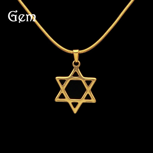 Gold Plated Stainless Steel Star Pendant Necklace for Women - Minimalist Snake Chain Charm Necklace