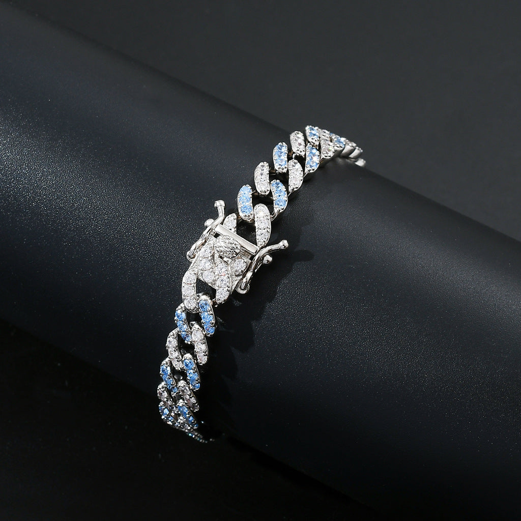 Hip Hop Cuban Link Cubic Zirconia Bracelet for Men and Women