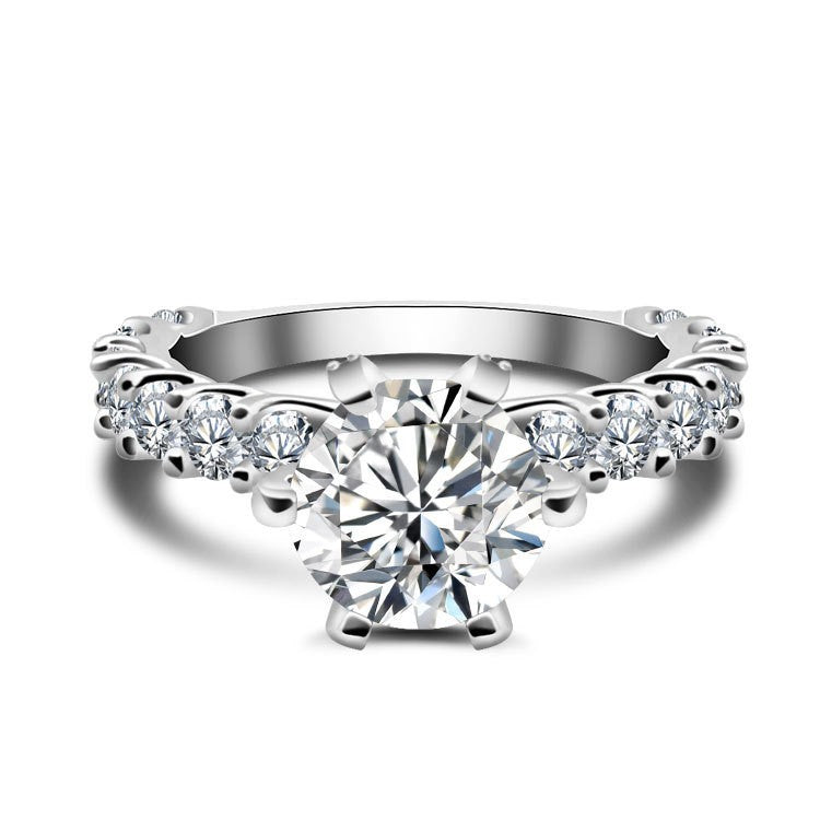 3 Carat Moissanite Halo Ring for Women, Promise Engagement Ring product image