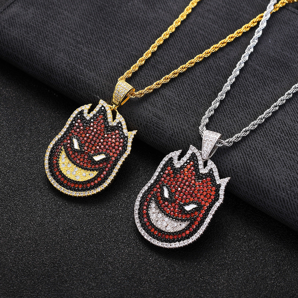 Hip Hop Vintage Fashion Copper Pendant Necklace for Men and Women