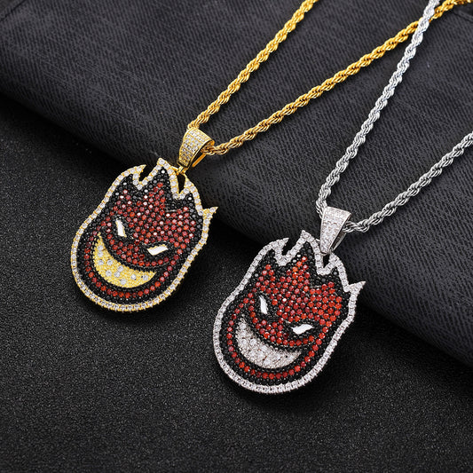 Hip Hop Vintage Fashion Copper Pendant Necklace for Men and Women