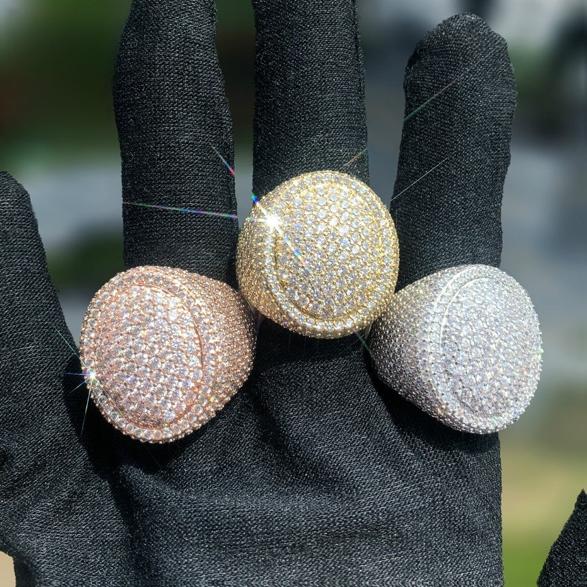 Iced Out Basketball Ring for Unisex product image