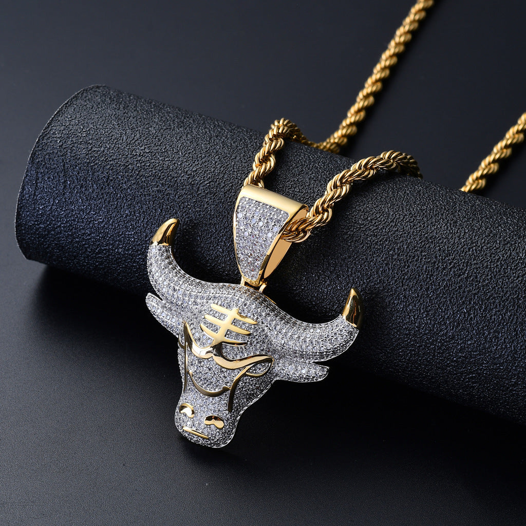 Hip Hop Fashion Cubic Zirconia Pendant Necklace for Men and Women