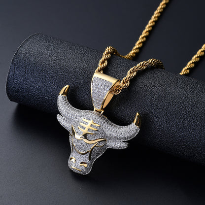 Hip Hop Fashion Cubic Zirconia Pendant Necklace for Men and Women