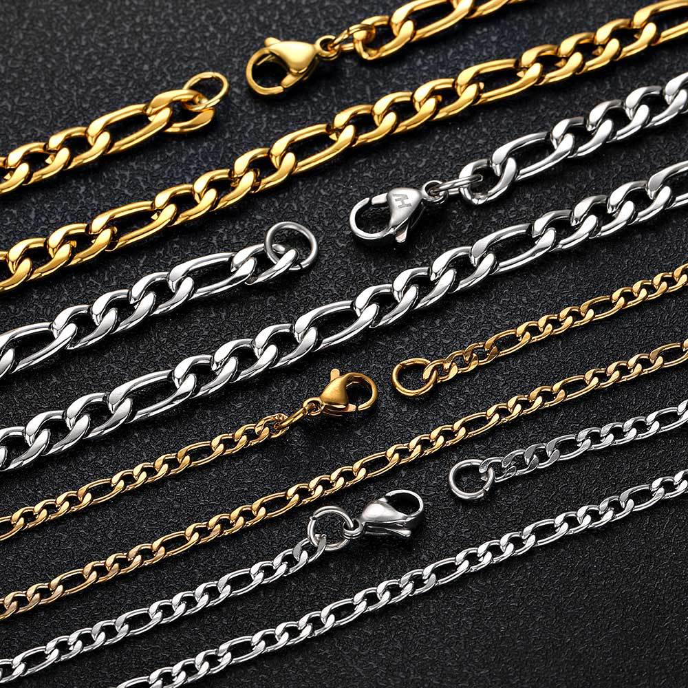 3-6 mm Figaro Link Stainless steel Necklace - CHA074 product image
