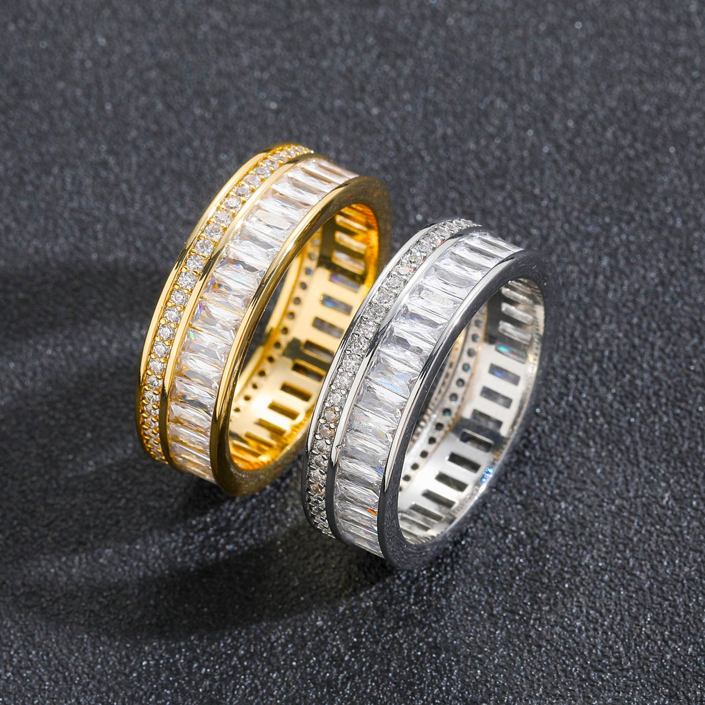 Hip Hop Fashion Cubic Zirconia Ring for Men