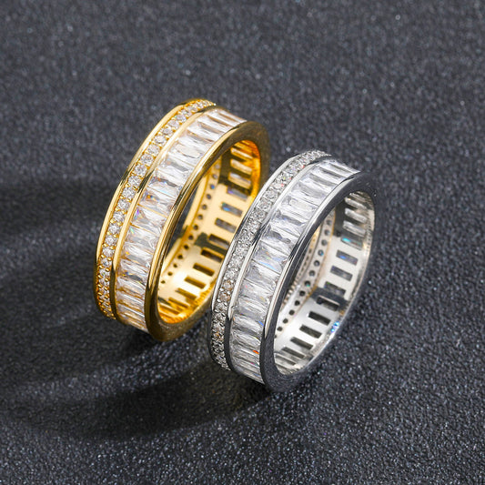 Hip Hop Fashion Cubic Zirconia Ring for Men