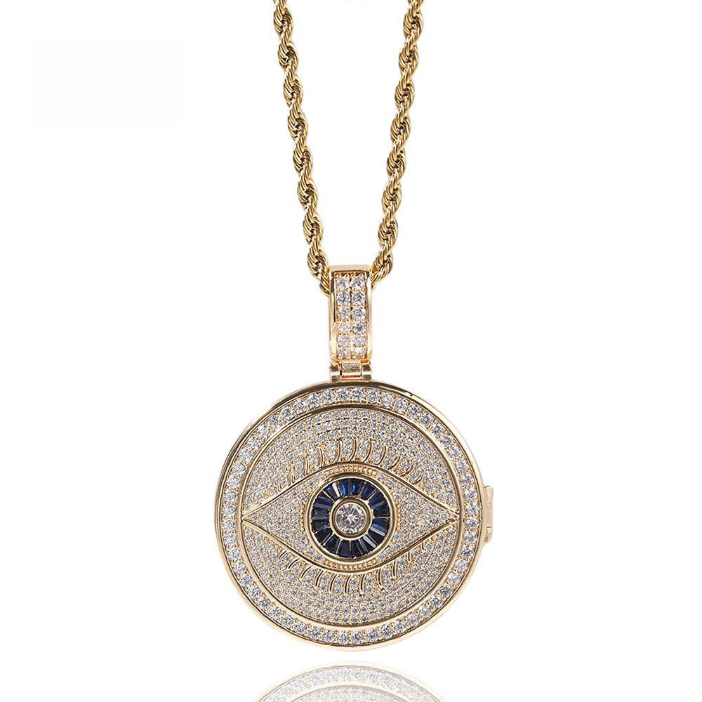 Round Evil Eye Photo Pendant Necklace product image