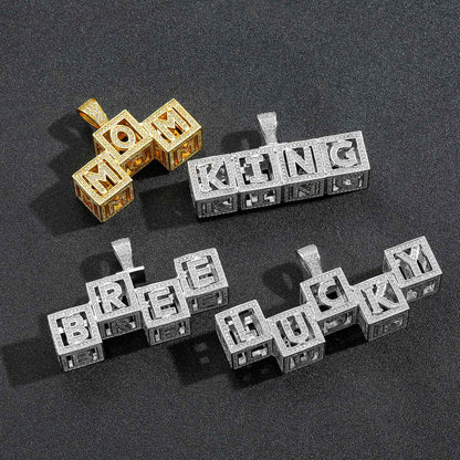 Hip Hop Letter Stainless Steel Pendant Necklace for Men and Women