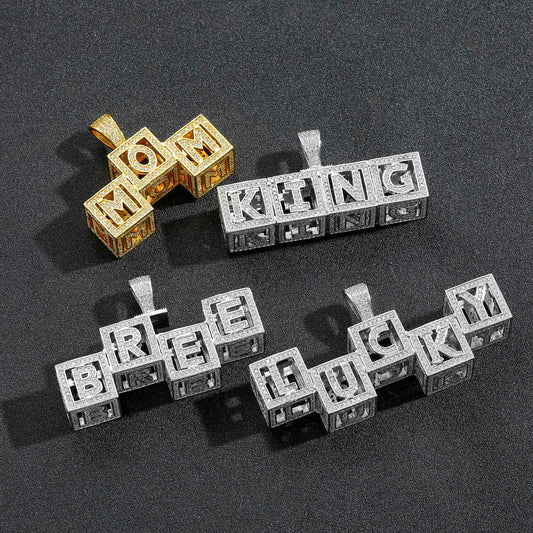 Hip Hop Letter Stainless Steel Pendant Necklace for Men and Women
