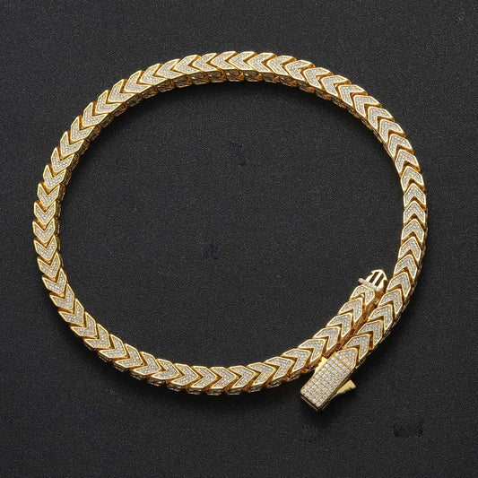 Hip Hop Vintage Cuban Link Bubble Copper Necklace for Men