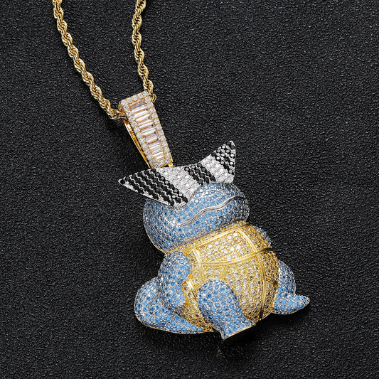 Hip Hop Fashion Cubic Zirconia Pendant Necklace for Men and Women
