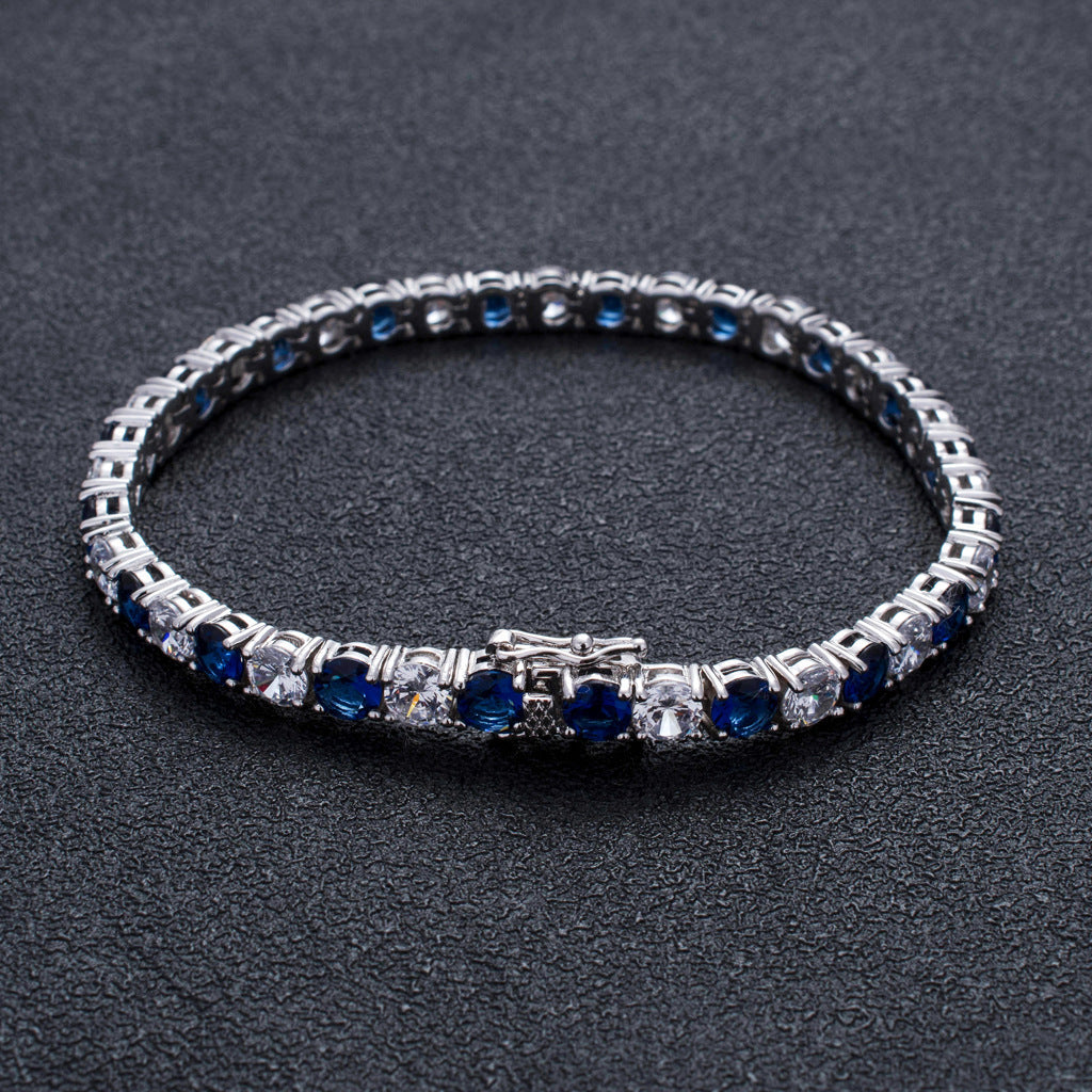 Hip Hop Four Leaf Clover Cubic Zirconia Necklace for Men and Women