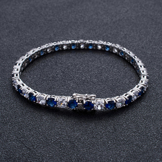 Hip Hop Four Leaf Clover Cubic Zirconia Necklace for Men and Women