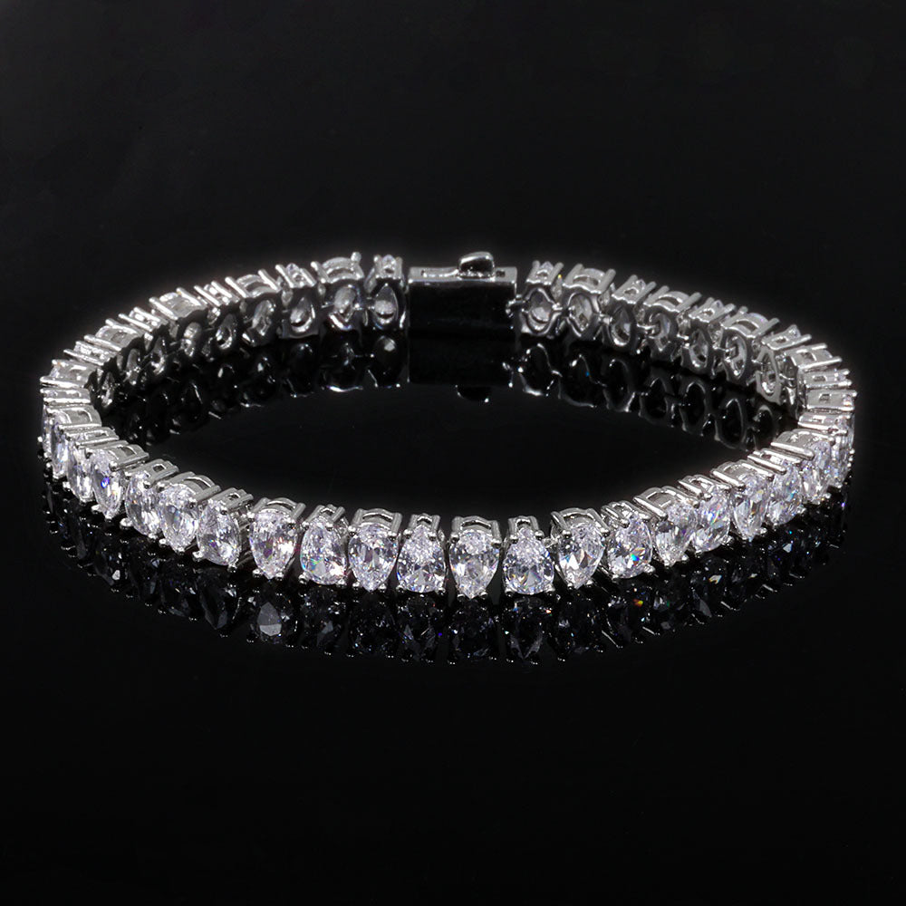 6 mm Pear CZ Tennis Copper Necklace or Bracelet - CHA393 product image