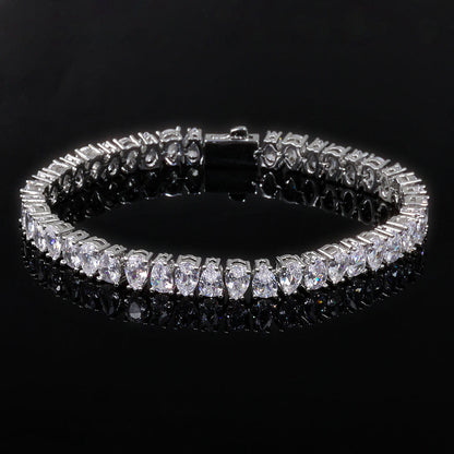 6 mm Pear CZ Tennis Copper Necklace or Bracelet - CHA393