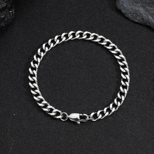 6 mm Polished Cuban Hip Hop Bracelet with Stainless steel Base - CHA100 product image