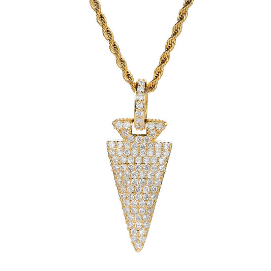 Hip Hop Minimalist Fang Cubic Zirconia Pendant Necklace for Men and Women