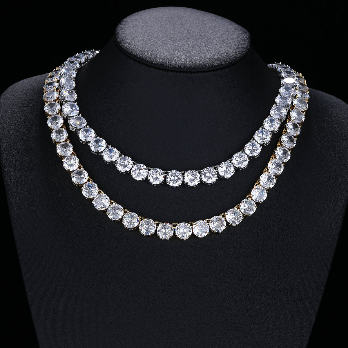10mm Cubic Zirconia Tennis Chain Necklace & Bracelet product image