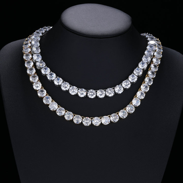 10mm Round CZ Tennis Chain Necklace