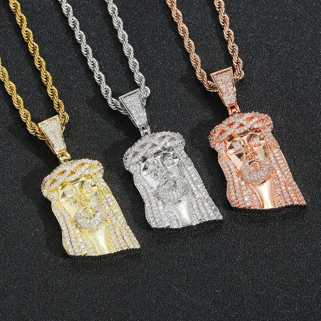Hip Hop Vintage Fashion Cubic Zirconia Pendant Necklace for Men and Women