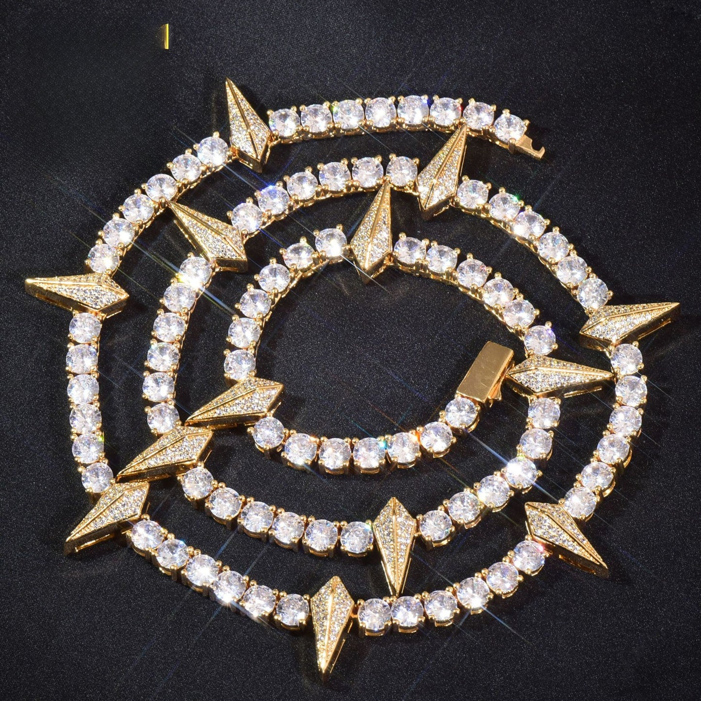 Iced Out Spike Pendant Necklace product image