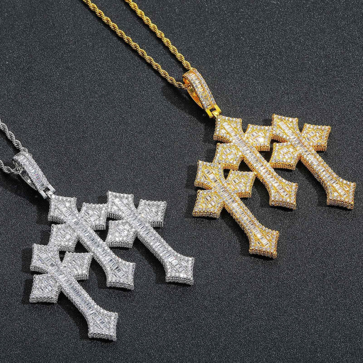 Vintage Cross Copper Pendant Necklace for Men and Women product image