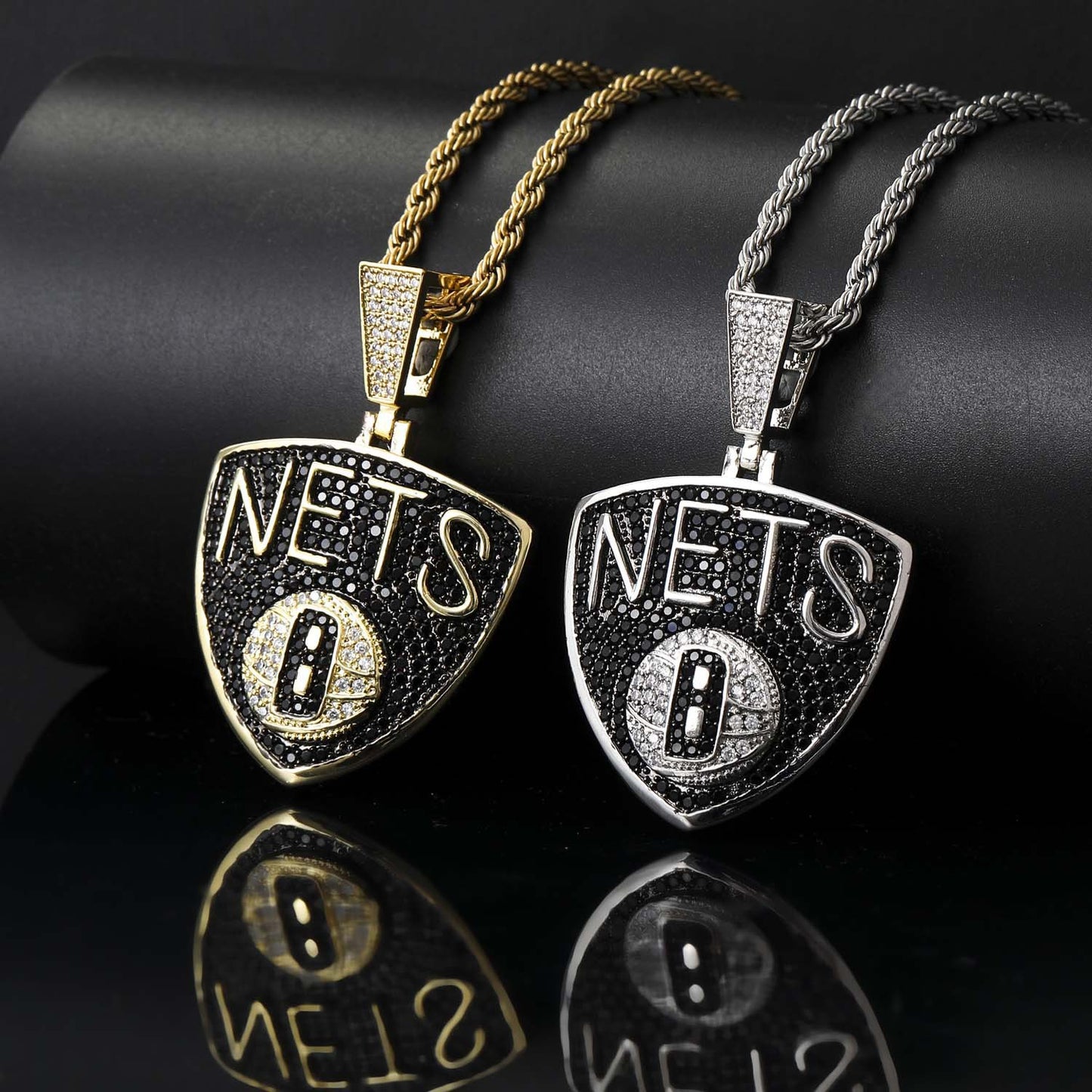Hip Hop Letter Cubic Zirconia Pendant Necklace for Men and Women