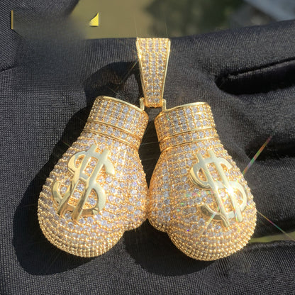 Iced Out Money Bag Pendant Necklace