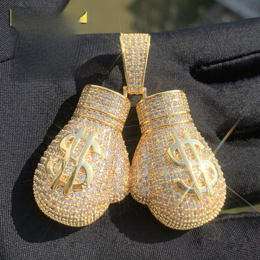 Iced Out Money Bag Pendant Necklace