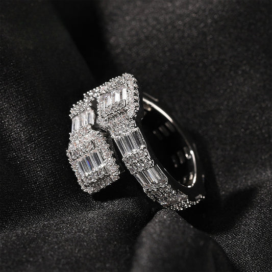 Unisex Hip Hop Cubic Zirconia Ring in Gold, Silver & Rose Gold – Statement Copper Band Sizes 5, 7, 9