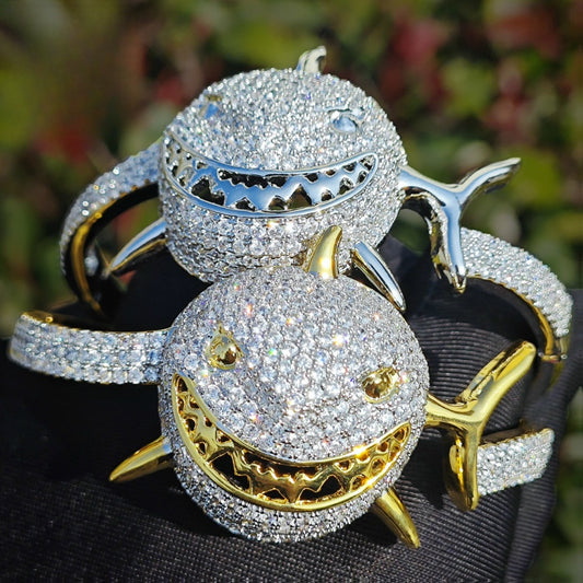 Iced Out Shark Bracelet for Unisex