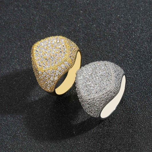 Hip Hop Vintage Geometric Copper Ring for Men