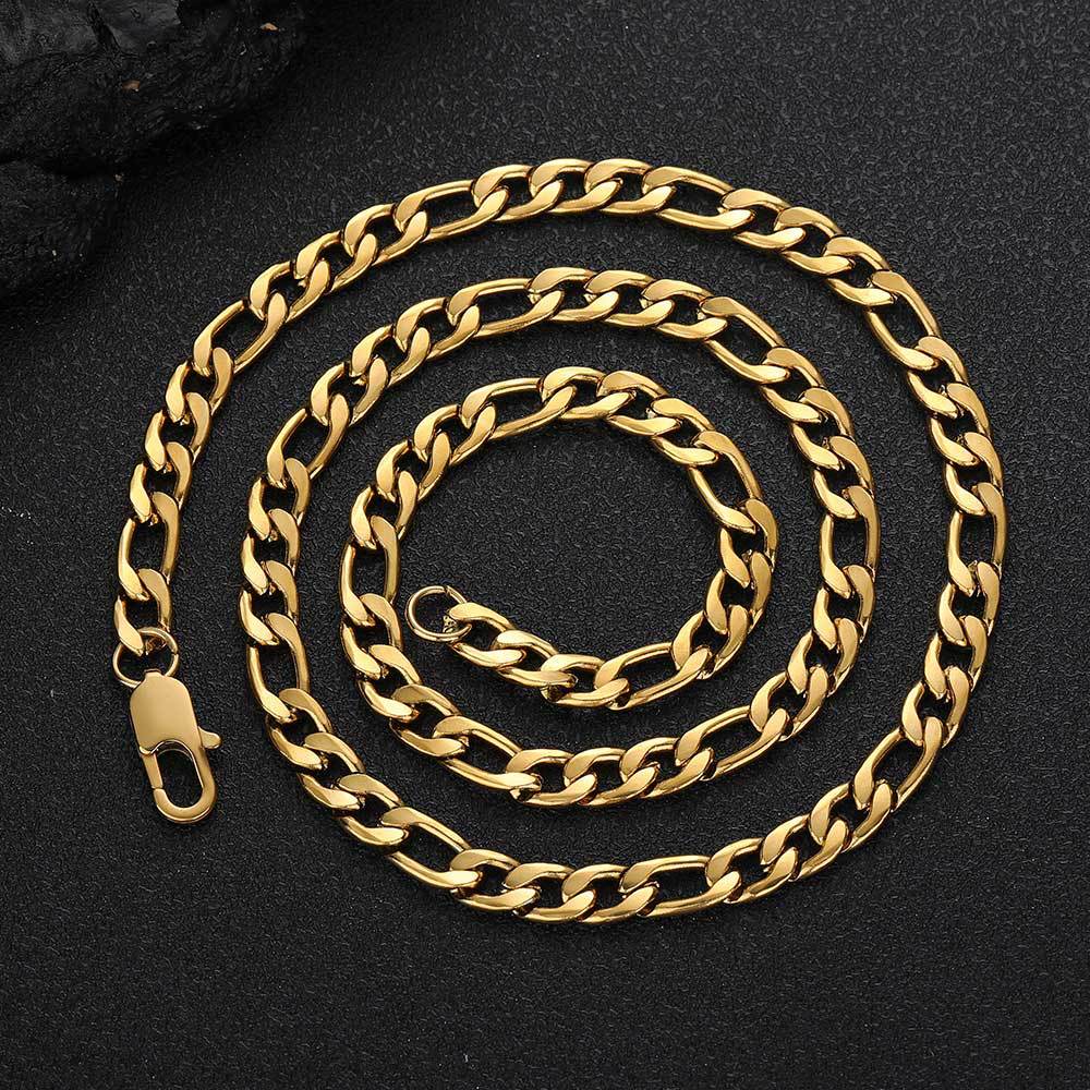 3-6 mm Polished Figaro Link Stainless steel Necklace - CHA145 product image