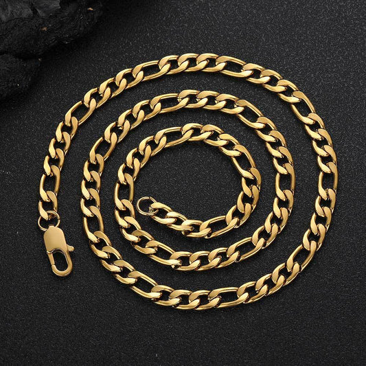 3-6 mm Polished Figaro Link Stainless steel Necklace - CHA145 product image