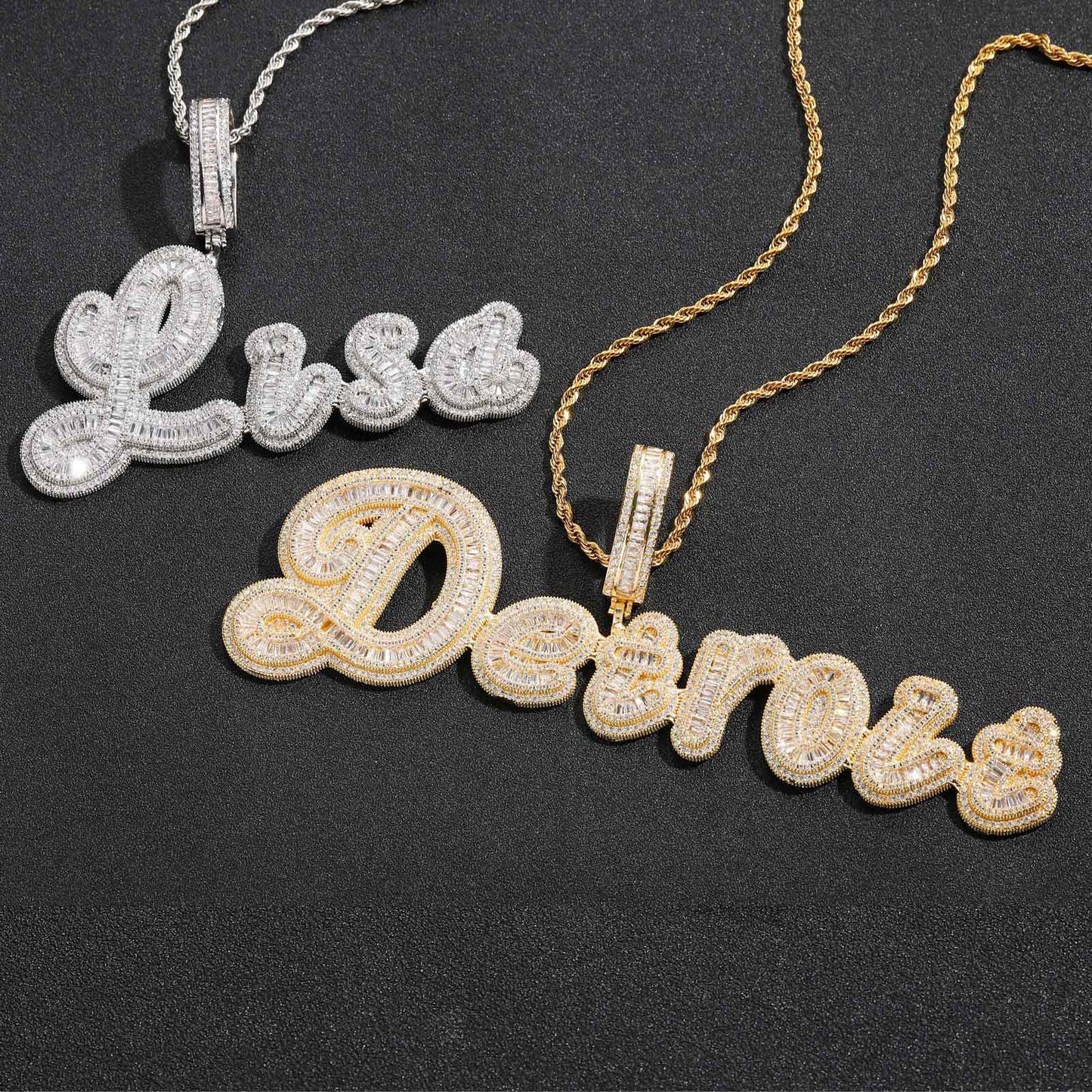 Hip Hop Light Luxury Geometric Cubic Zirconia Necklace for Men and Women