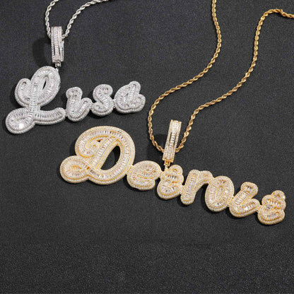 Hip Hop Light Luxury Geometric Cubic Zirconia Necklace for Men and Women