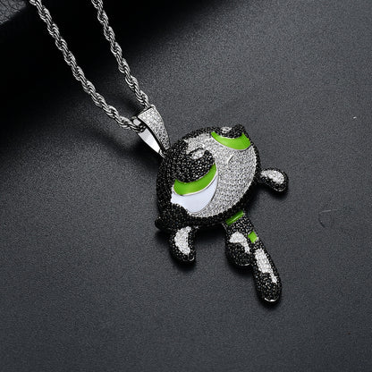 Hip Hop Fashion Cubic Zirconia Pendant Necklace for Men and Women