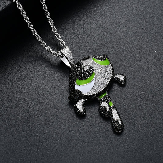 Hip Hop Fashion Cubic Zirconia Pendant Necklace for Men and Women